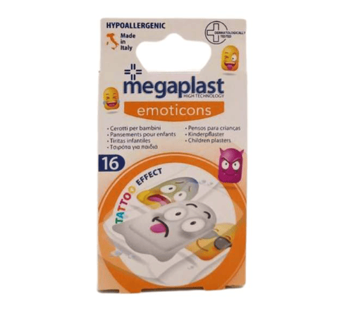 Megaplast Emoticons Pansements Enfants Effet Tatouage 16 uni